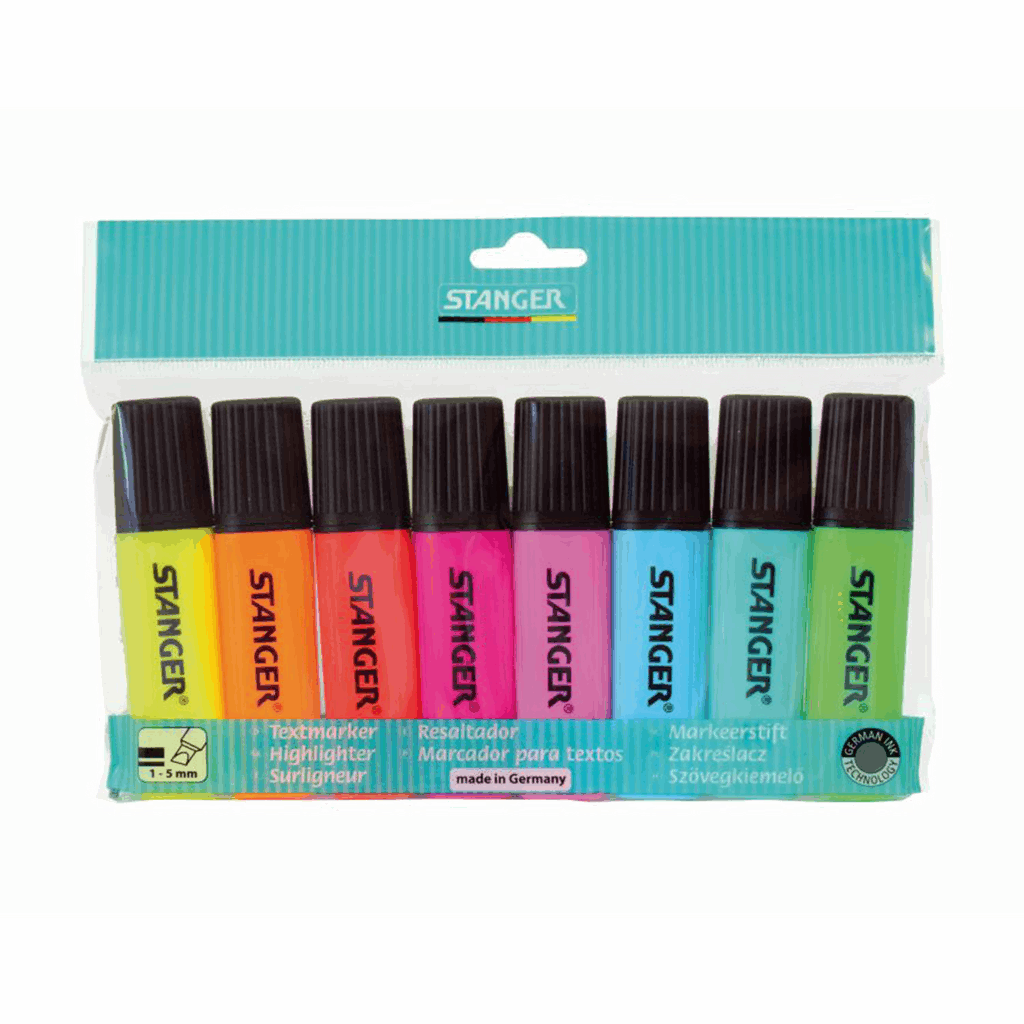 Набір з 8-ми маркерів текстових 1-5 мм Stanger (180007000)